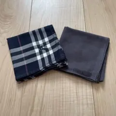 【希少品】Burberry チェック柄ハンカチ 2枚セット