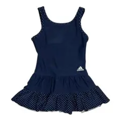人気 アディダス ネイビー ティアード フリル ワンピース スカート 水着 海