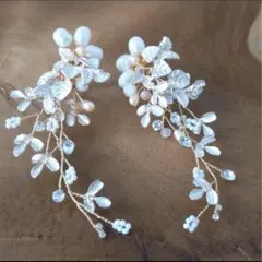 イヤリング　小枝アクセサリー　ウエディング