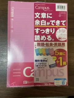 コクヨ キャンパスノート B罫 30枚 6冊組