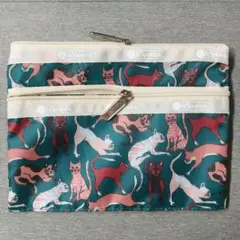 【新品】BAILA バイラ LESPORTSAC レスポートサック 猫柄ポーチ