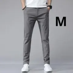 【セール品】通気性 カジュアル パンツ M ダークグレー ズボン ゴルフ