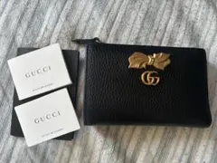 グッチ GUCCI 二つ折り財布 GGマーモント リボンブラック リカラー品