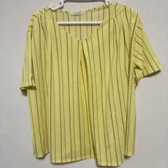 chocol raffine robe ストライプ 半袖シャツイエローのサムネイル