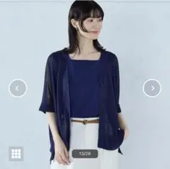 コムサイズム タンクトップ 紺色 新品のサムネイル