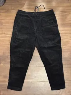 CAMBIO コーデュロイ ストレッチ テーパードパンツ L 黒