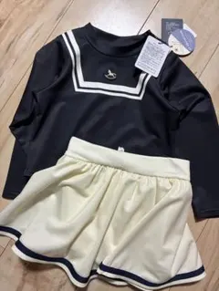 新品　Cottoli セーラー襟 UVカット水着 100cm