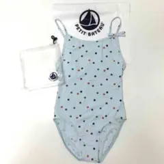 PETIT BATEAU 水着 12ans/150cm 水玉　水色　プチバトー