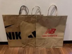NIKE ・adidas ・new balance ショップ袋 紙袋 3枚セットのサムネイル