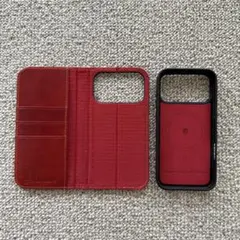 SHIELDON iPhone用 手帳型ケース レッド