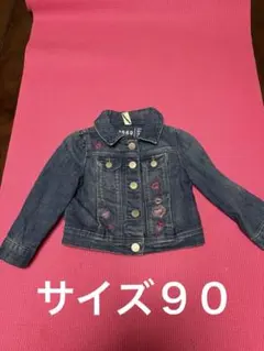 GAP デニムジャケット ハート刺繍 90cm