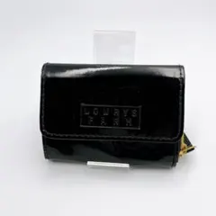 美品✨LOWRYS FARM エナメル ブラック 二つ折り財布のサムネイル