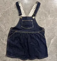 86cm プチバトー デニムスカート サロペット