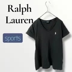 Ralph Lauren Sport Vネック Tシャツ ブラック XS 刺繍のサムネイル