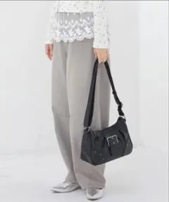 【Honeys】デニム カーブパンツ（ライトグレー）LLのサムネイル