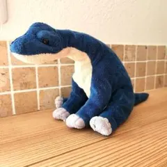 ぬいぐるみ【カロラータ】ブラキオサウルス 青い 恐竜型 おすわり プレゼント
