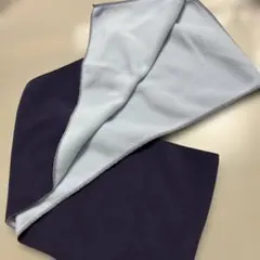 リバーシブルフリースマフラー ネイビー/ライトグレー