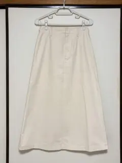 〈アーバンリサーチ〉アイボリー ロングスカート スリット入り