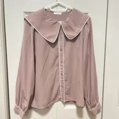 長袖ブラウス ピンク Sのサムネイル
