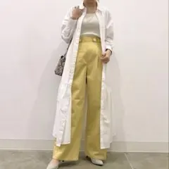 GU ギャザー切り替えシャツワンピース　ワンピース