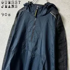 90sゲスGUESS?jeansUSAハーフジップナイロンジャケットアノラックのサムネイル