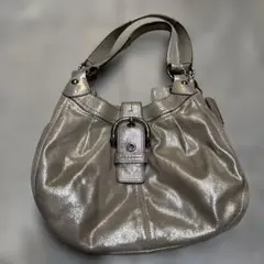美品】COACH コーチ トートバッグ F14522 メタリックシルバー - メルカリ