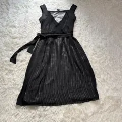 Rifanne ノースリーブワンピース　ベルト付き レース Lサイズ