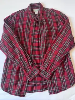 L.L.Bean 赤チェック 長袖シャツ M