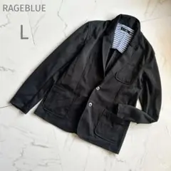 レイジブルー【Ｌ】テーラードジャケット♡ブラック♡カジュアルアウター♡羽織り♡黒