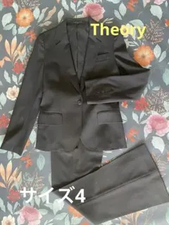 セオリーブラックスーツ シングルブレスト レディース卒業式入学式ビジネスLサイズ
