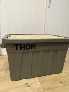 希少廃盤旧ロゴ　THOR コンテナ75Lトップボード付　Olive drab