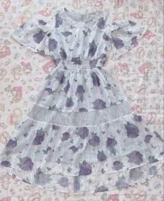 axes femme 彼岸花 彼岸花柄 ワンピース アクシーズファム ホワイト axes femme 彼岸花 彼岸花柄 ワンピース アクシーズファム ホワイト