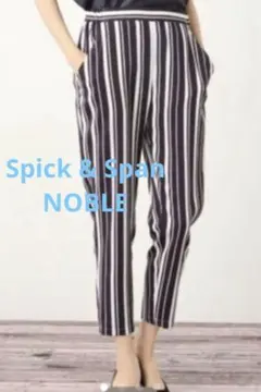 Spick & Span Noble ストライプパンツ　Mサイズ　白×ネイビー
