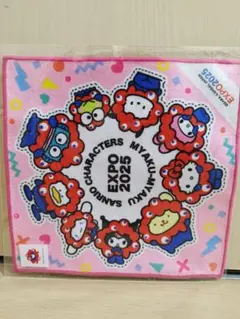 EXPO 2025 ミャクミャク×サンリオ　キャラクタータオルハンカチ