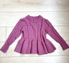 petit main ピンクチュニックニット