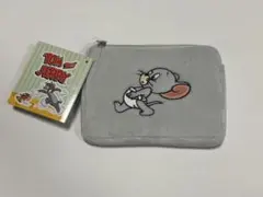 【タグ付き新品未使用】トムとジェリー　ミニティッシュポーチ　グレー　タフィーのサムネイル