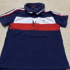 TOMMY HILFIGER ポロシャツ XS ネイビー/レッド
