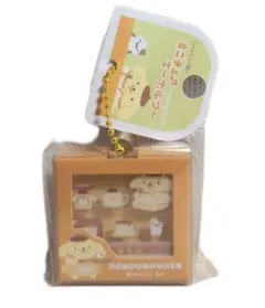 サンリオ　ポムポムプリン パッケージ風ミニチュアキーホルダー　新品