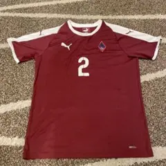 PUMA サッカーシャツ 背番号2 エンジ色