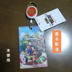 ★【未使用品】USJ限定ドンキーコング マリオ カードケース/定期入れ リール式