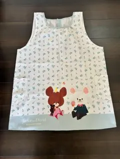 ☆くまのがっこう 水色花柄エプロン