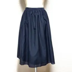 ROPE PICNIC ロペピクニック ネイビー ウエストゴム フレアスカート