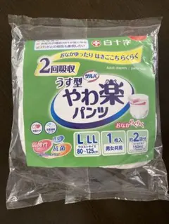 新品未開封　 白十字　サルバ 　うす型やわらくパンツ　２回吸収　Ｌ〜ＬＬ　１枚のサムネイル