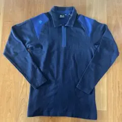 DESCENTE GOLF 長袖ハーフジップシャツ ネイビー