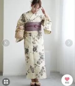 新品】utatane×たかあしあかり 線描きアート 浴衣3点セット Sサイズ