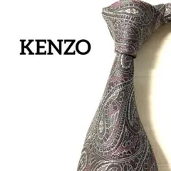 ケンゾー　KENZO ネクタイ　ペイズリー　ピンク系　パール　花柄のサムネイル