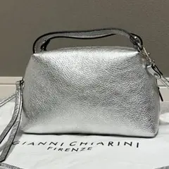 ジャンニキアリーニ［アルファS］ショルダーバッグ　シルバー　保存袋　2way