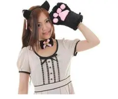 A-stylewear 萌えねこアイテム4点セット ・耳カチューシャ・首輪