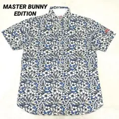 【美品】マスターバニー ゴルフウェア ポロシャツ 半袖 花柄 メンズ 4 M ②