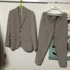 GU ジーユー サマースーツ セットアップ ベージュ Mサイズ